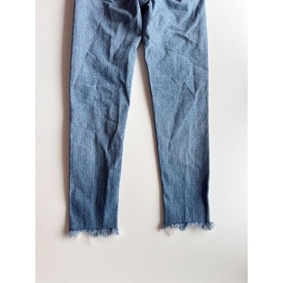 MOUSSY Burbank Medium Blue High Rise Stretch Tapered Ankle Jeans, Size 24 - Picture 11 of 16